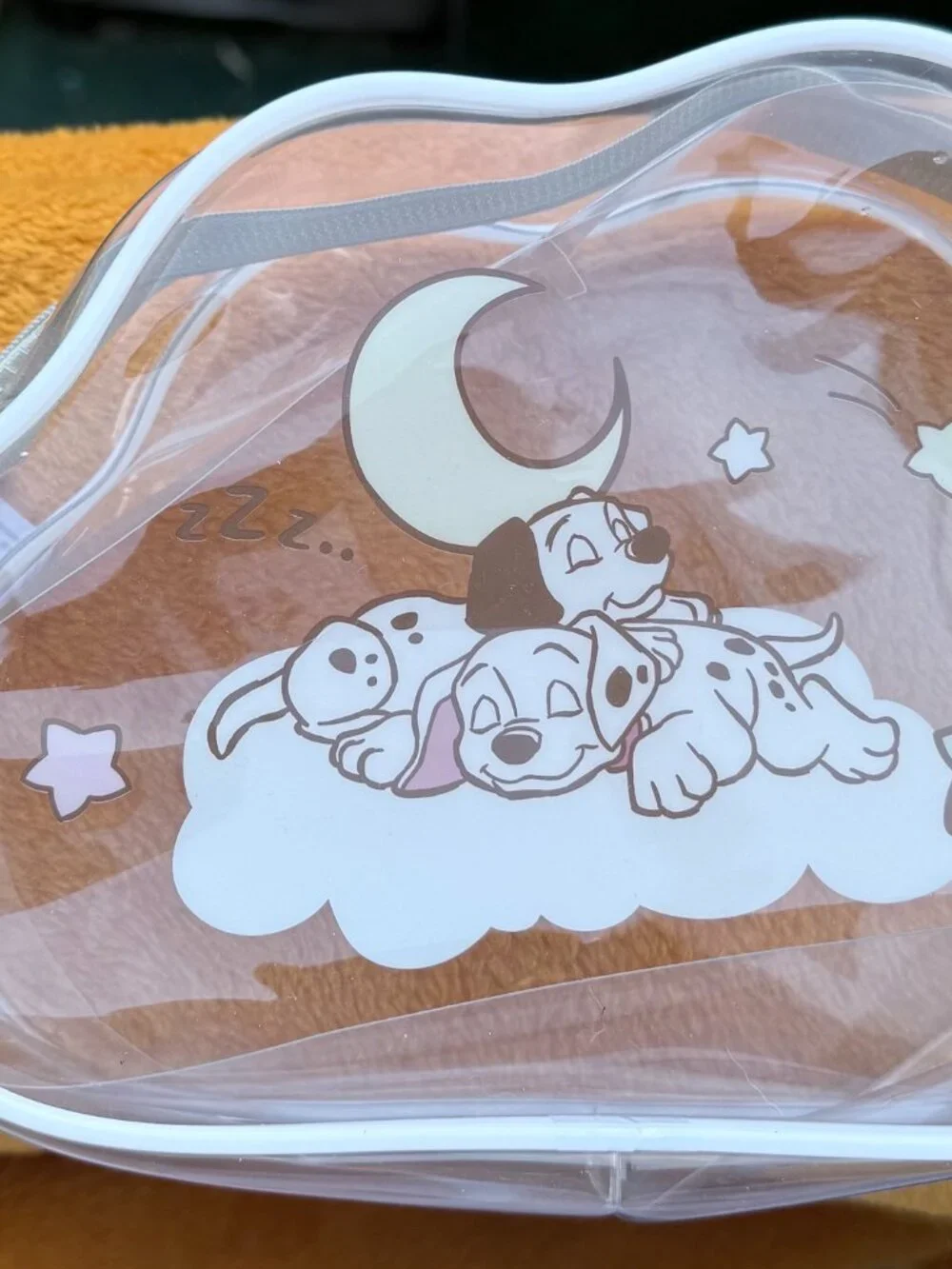 Disney 101 Dalmatians Clear Cloud Shaped Bag Pouch Sleeping Puppies Dogs